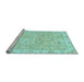 Sideview of Machine Washable Abstract Light Blue Modern Rug, wshabs463lblu