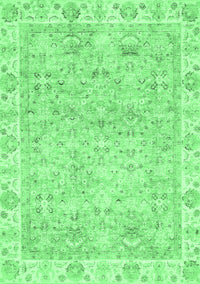 Abstract Emerald Green Modern Rug, abs463emgrn