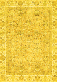 Abstract Yellow Modern Rug, abs463yw