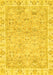 Abstract Yellow Modern Rug, abs463yw