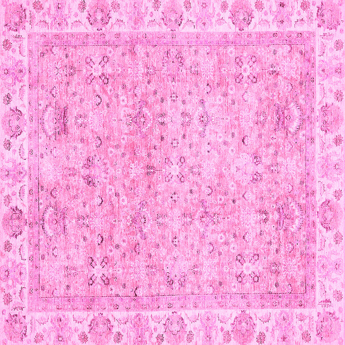 Square Machine Washable Abstract Pink Modern Rug, wshabs463pnk