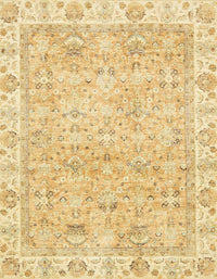 Machine Washable Abstract Yellow Rug, wshabs463