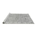 Sideview of Machine Washable Abstract Gray Modern Rug, wshabs463gry