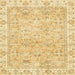 Square Machine Washable Abstract Yellow Rug, wshabs463