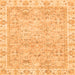 Square Abstract Orange Modern Rug, abs463org