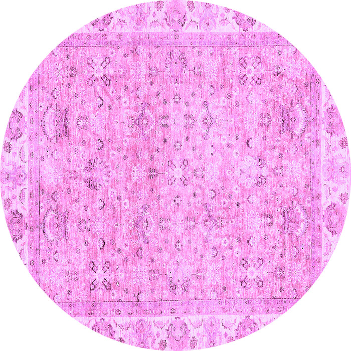 Round Abstract Purple Modern Rug, abs463pur