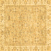 Square Abstract Brown Modern Rug, abs463brn