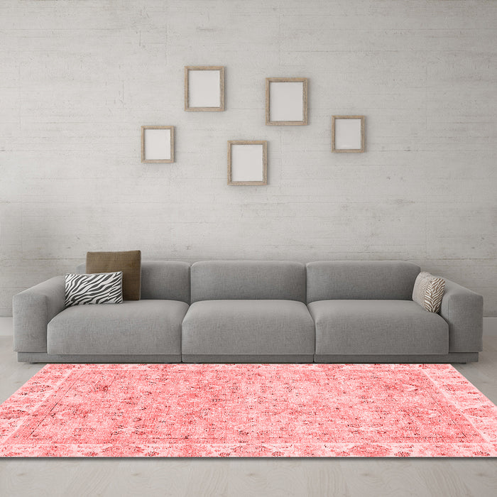 Modern Red Washable Rugs