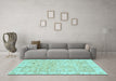 Machine Washable Abstract Light Blue Modern Rug in a Living Room, wshabs463lblu