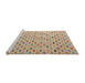 Sideview of Machine Washable Abstract Gold Brown Rug, wshabs4640