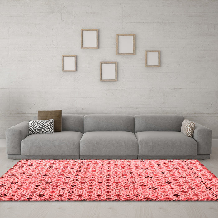 Modern Red Washable Rugs