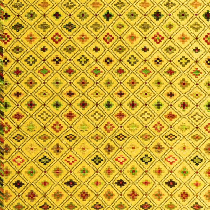 Abstract Yellow Modern Rug, abs4640yw