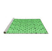 Sideview of Machine Washable Abstract Emerald Green Modern Area Rugs, wshabs4640emgrn