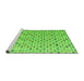 Sideview of Machine Washable Abstract Green Modern Area Rugs, wshabs4640grn