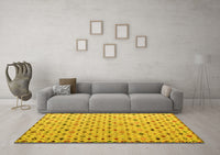 Machine Washable Abstract Yellow Modern Rug, wshabs4640yw