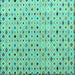 Square Abstract Turquoise Modern Rug, abs4640turq