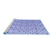 Sideview of Machine Washable Abstract Blue Modern Rug, wshabs4640blu