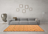 Machine Washable Abstract Orange Modern Rug, wshabs4640org