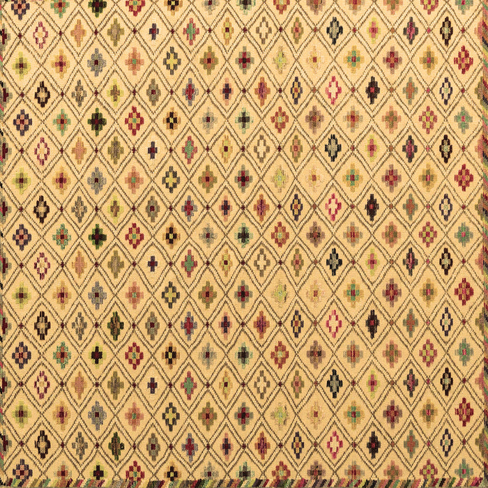 Square Machine Washable Abstract Brown Modern Rug, wshabs4640brn