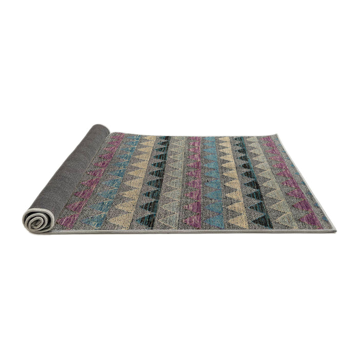 Sideview of Abstract Dark Gray Modern Rug, abs4641