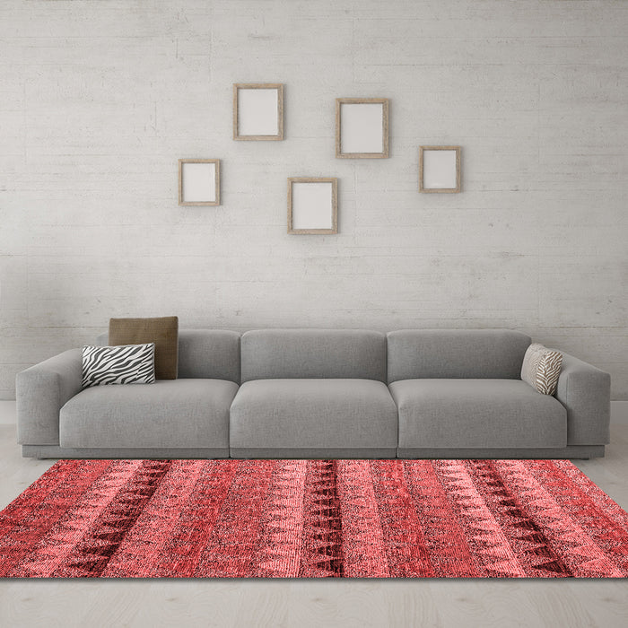 Modern Red Washable Rugs