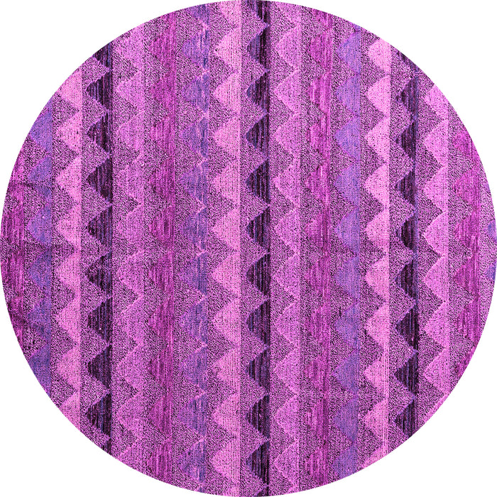 Round Machine Washable Abstract Pink Modern Rug, wshabs4641pnk