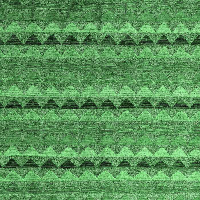 Square Machine Washable Abstract Emerald Green Modern Area Rugs, wshabs4641emgrn
