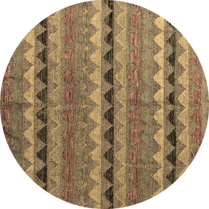 Round Machine Washable Abstract Brown Modern Rug, wshabs4641brn