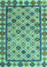 Abstract Turquoise Modern Rug, abs4642turq