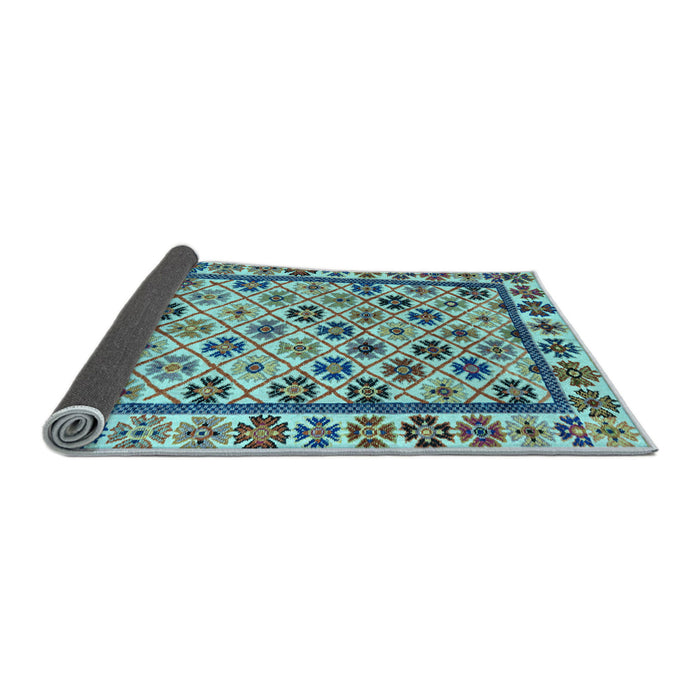 Sideview of Abstract Light Blue Modern Rug, abs4642lblu