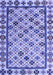 Abstract Blue Modern Rug, abs4642blu