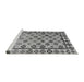 Sideview of Machine Washable Abstract Gray Modern Rug, wshabs4642gry