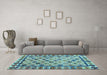 Machine Washable Abstract Light Blue Modern Rug in a Living Room, wshabs4642lblu