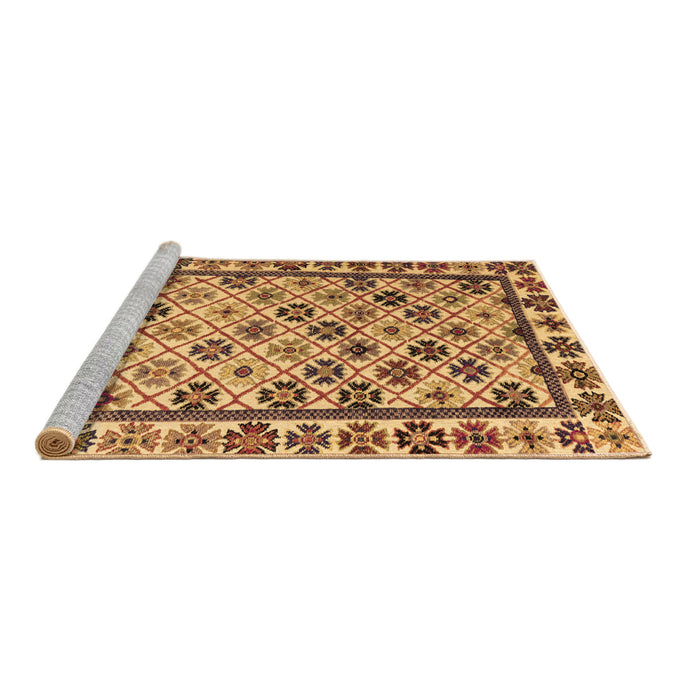 Sideview of Machine Washable Abstract Brown Modern Rug, wshabs4642brn