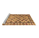 Sideview of Machine Washable Abstract Brown Modern Rug, wshabs4642brn