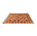 Sideview of Machine Washable Abstract Orange Modern Area Rugs, wshabs4642org