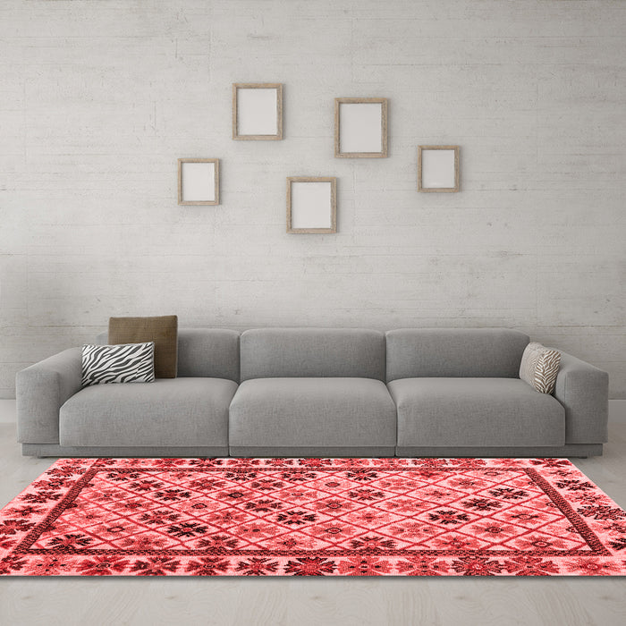 Modern Red Washable Rugs