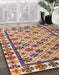 Machine Washable Abstract Chestnut Brown Rug in a Family Room, wshabs4642