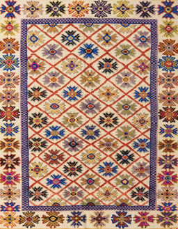 Abstract Chestnut Brown Modern Rug, abs4642