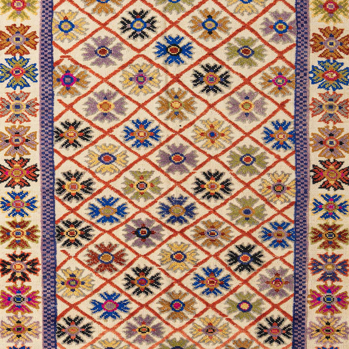 Abstract Chestnut Brown Modern Rug, abs4642