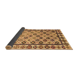 Sideview of Abstract Brown Modern Rug, abs4642brn