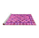 Sideview of Machine Washable Abstract Pink Modern Rug, wshabs4642pnk