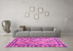 Machine Washable Abstract Pink Modern Rug in a Living Room, wshabs4642pnk