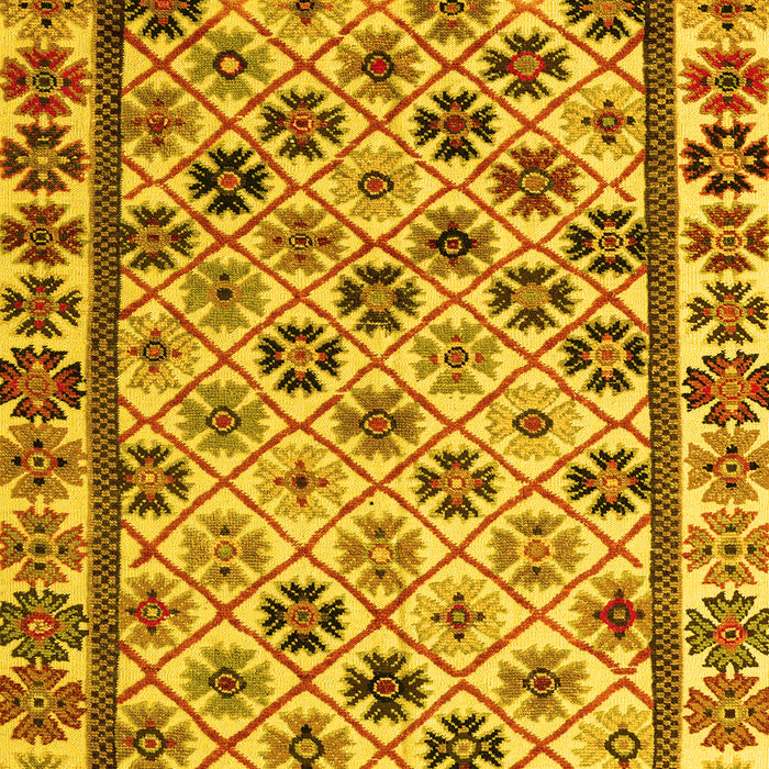 Abstract Yellow Modern Rug, abs4642yw