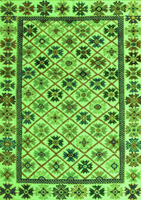 Abstract Green Modern Rug, abs4642grn