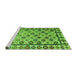 Sideview of Machine Washable Abstract Green Modern Area Rugs, wshabs4642grn