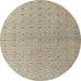 Round Machine Washable Abstract Tan Brown Rug, wshabs4643