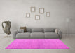 Machine Washable Abstract Pink Modern Rug in a Living Room, wshabs4643pnk