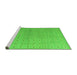 Sideview of Machine Washable Abstract Green Modern Area Rugs, wshabs4643grn