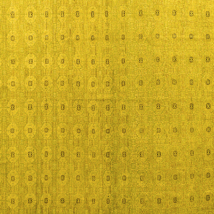 Square Abstract Yellow Modern Rug, abs4643yw